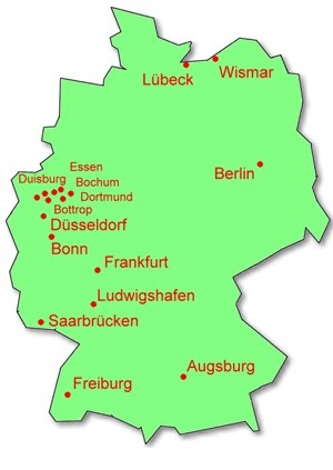 Deutschlandkarte - Standorte